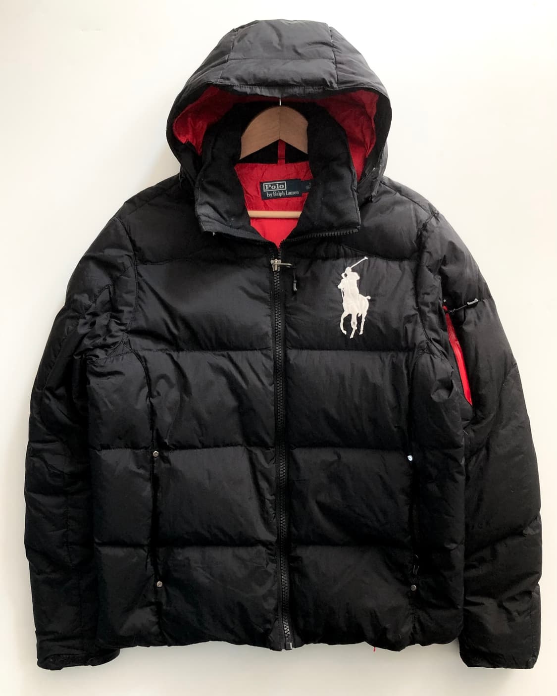 Polo 폴로 랄프로렌 블랙 컬러 빅포니 덕다운 후드 패딩  상품이미지1