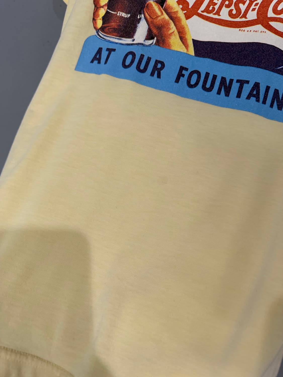 Pepsi printing detail yellow t-shirt 상품이미지8