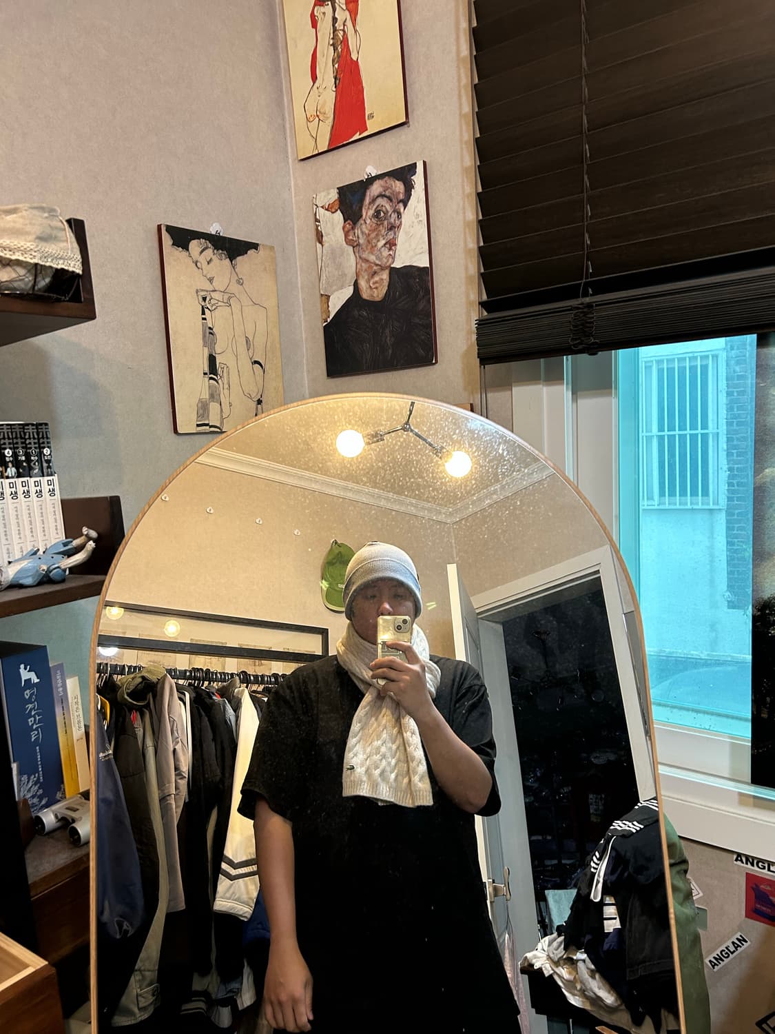 라코스테 아이보리  컬러 케이블 짜임 울 머플러  상품이미지2