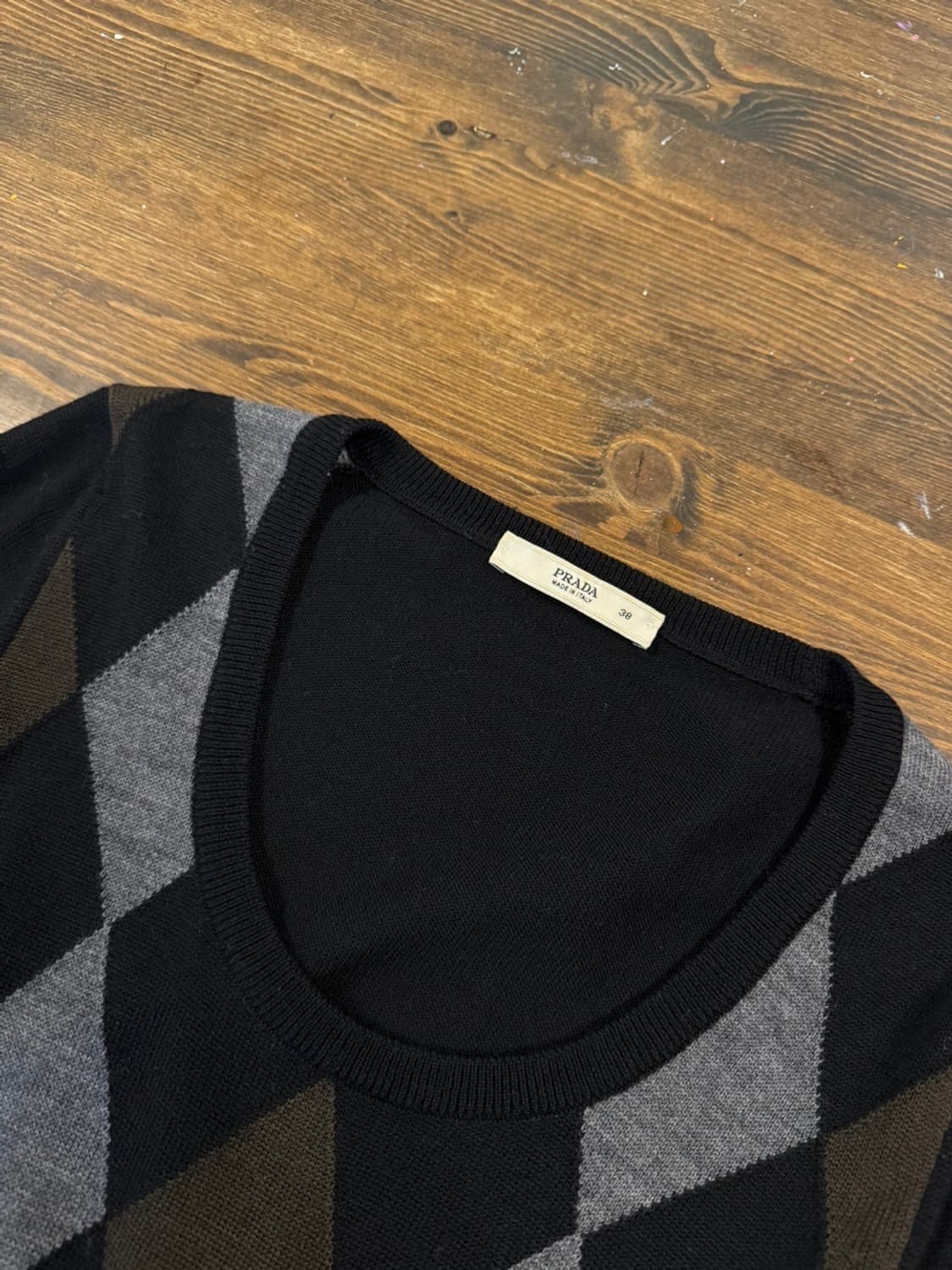 PRADA 프라다 아가일 니트 55~66 상품이미지7