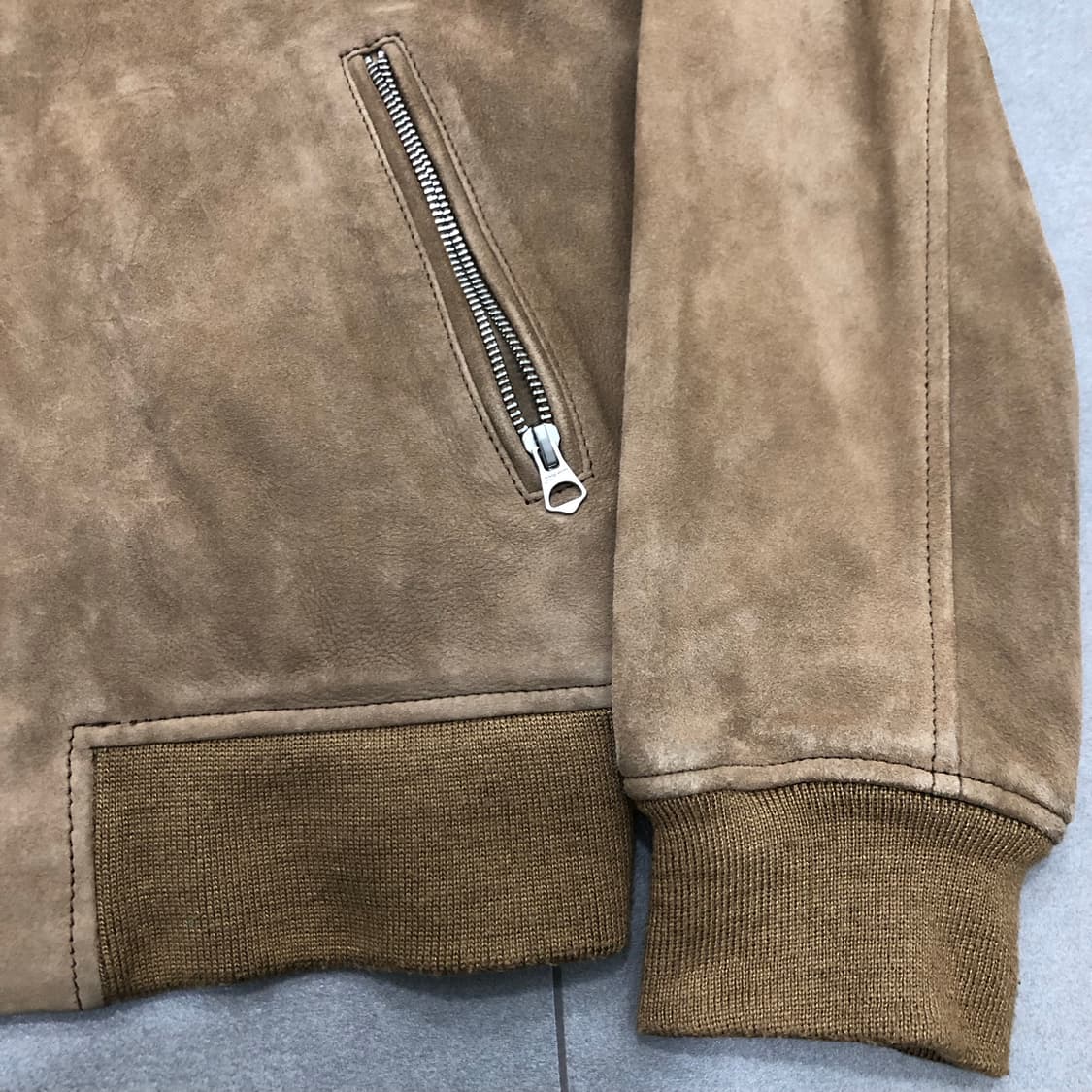 schott 쇼트 고트스킨 염소가죽 스웨이드 레더 자켓 M 상품이미지3