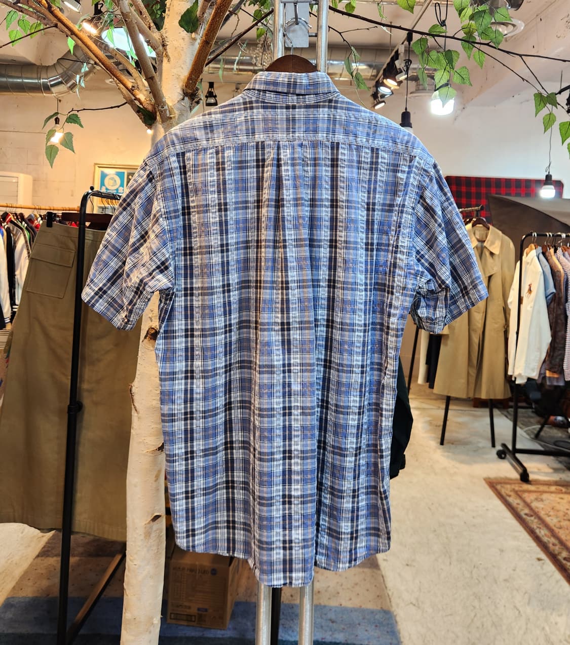 CHAPS 챕스 랄프로렌 체크 카라 반팔 남방 상품이미지6