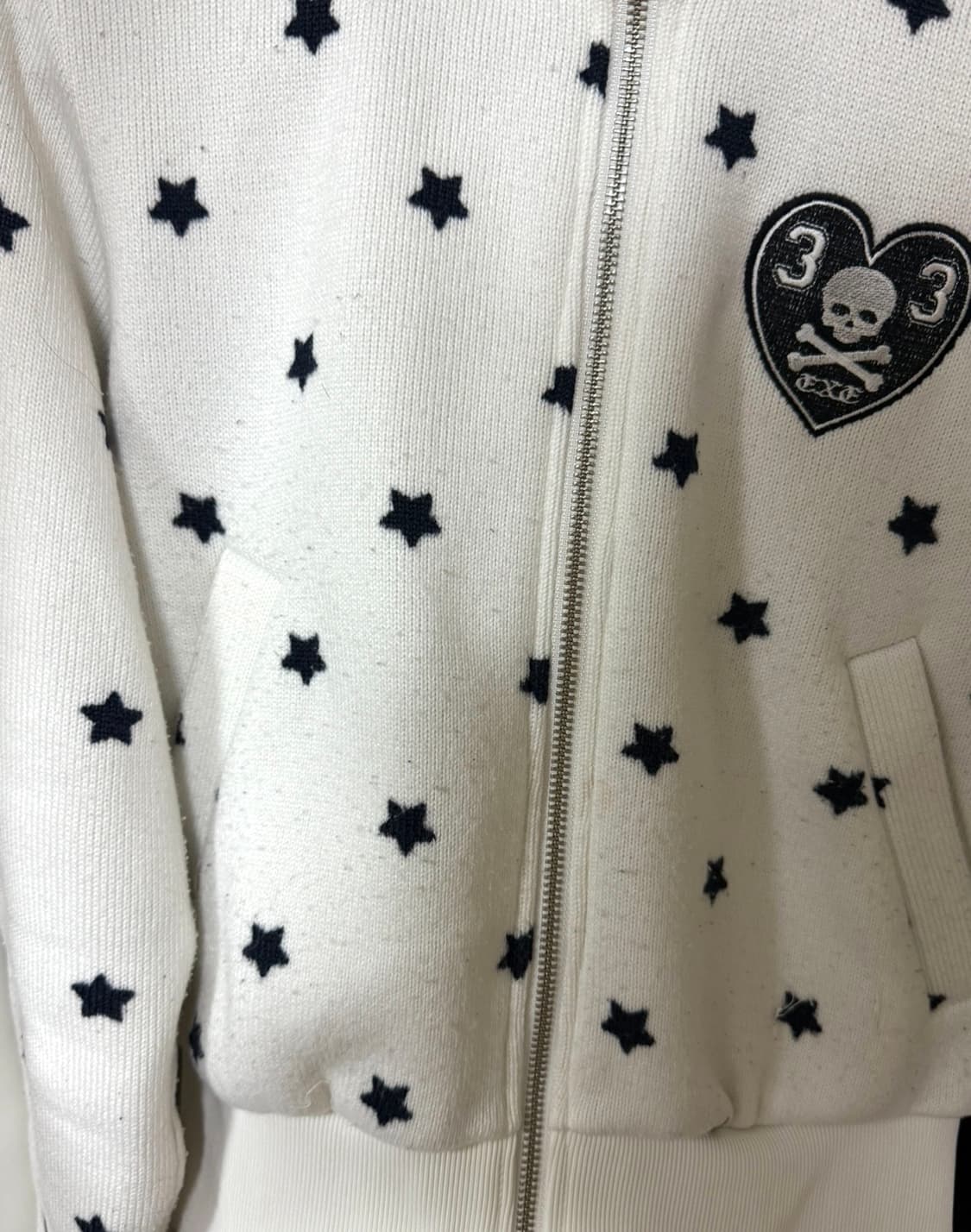 셋업이엑스이 스타 스포티 집업 화이트 STAR SPORTY ZIP-UP 상품이미지2