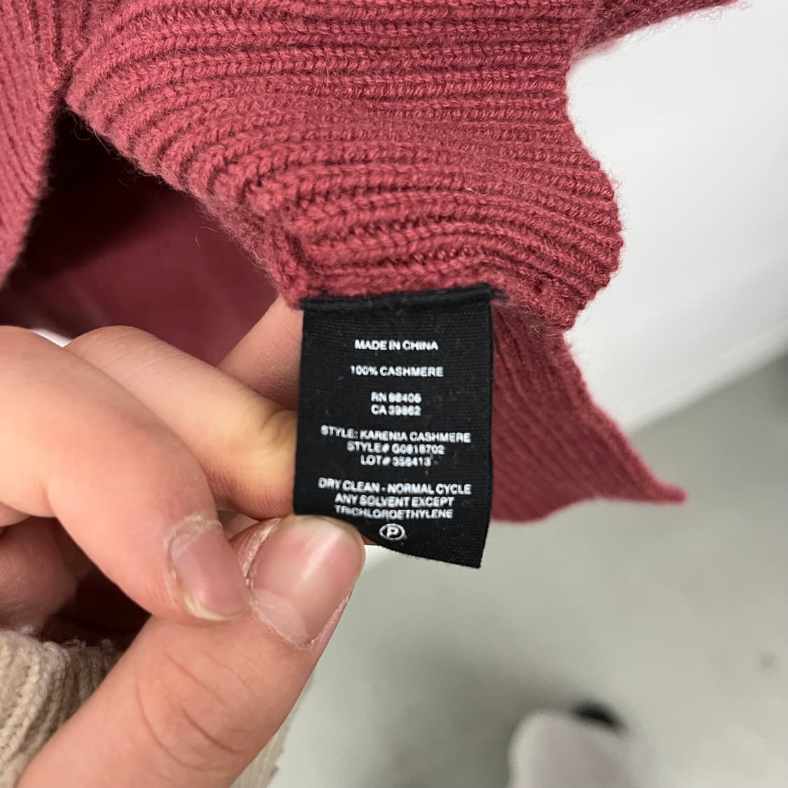 띠어리 캐시미어 100 버건디 니트 스웨터 여L 상품이미지6