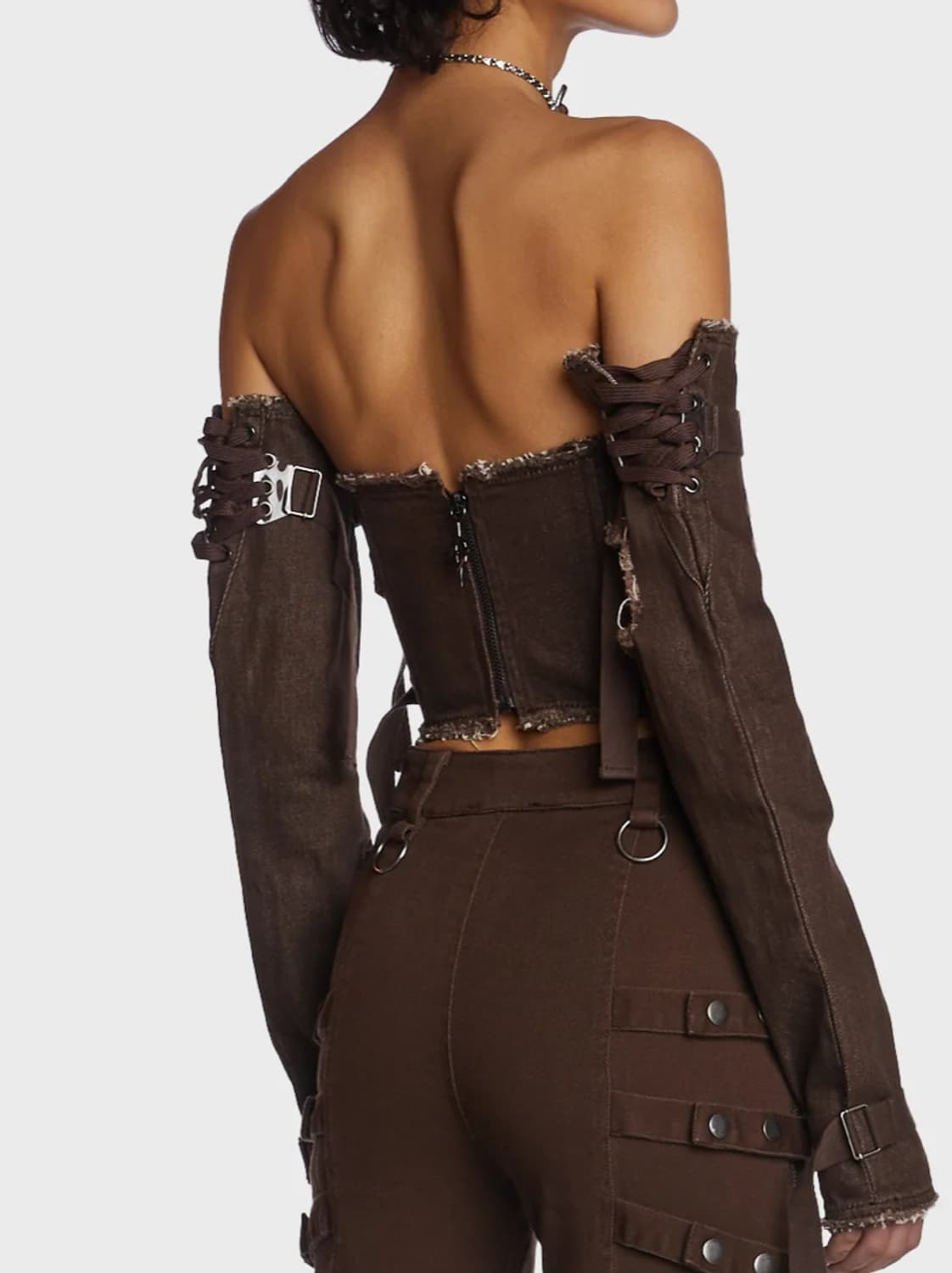 (카리나 착용) 돌스킬 darker wavs 레이스업 코르셋 워머 세트  상품이미지2