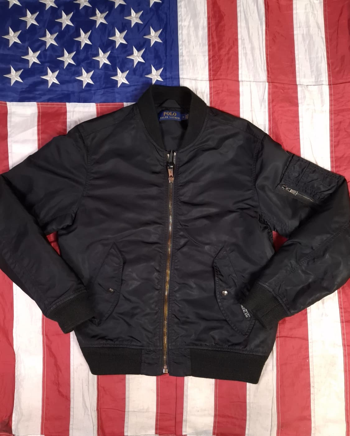 오리지날 랄프로렌폴로 신형 블랙 슬림형 MA-1 항공자켓 상품이미지1