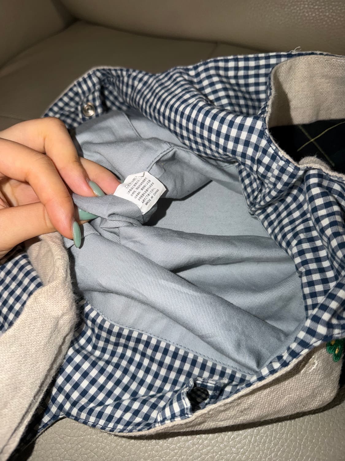 check pattern tree point tote bag 상품이미지8