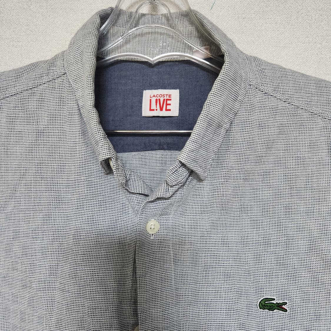 라코스테 잔체크 남방 남100 상품이미지3