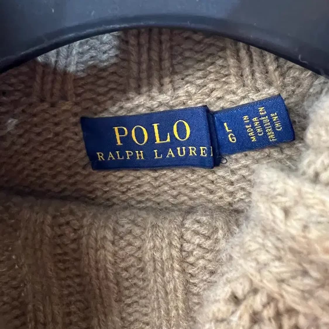 POLO 랄프로렌 브라운 골지 캐시미어 혼방 니트 L 상품이미지8