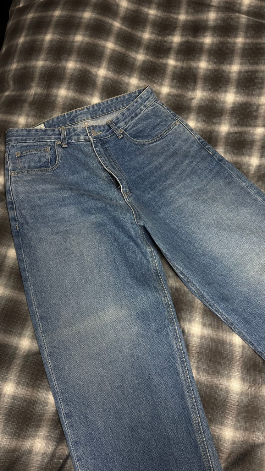 인더로우 와이드 테이퍼드 데님(빈티지블루) 상품이미지2