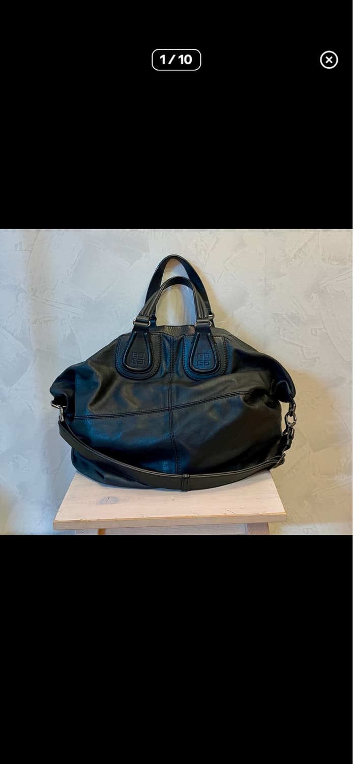 지방시 Givenchy나이팅게일 맥시 (XL) 블랙 카프스킨 숄더백   상품이미지1