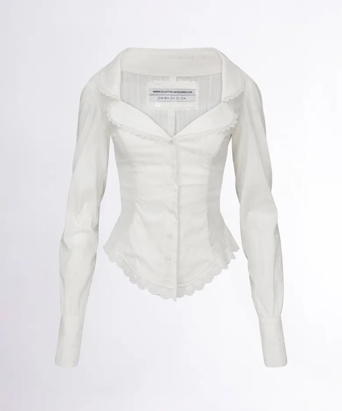 스컬프터 블라우스 Clover Leaf Neck Blouse XS 상품이미지1