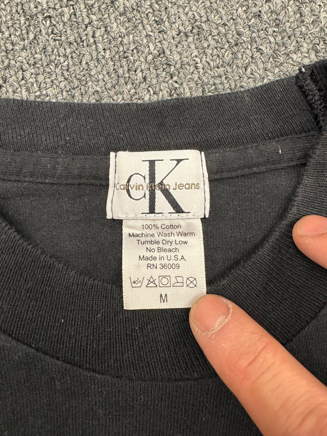 M)90’s 빈클라인 빈티지 로고 프린팅 여성 반팔 상품이미지4