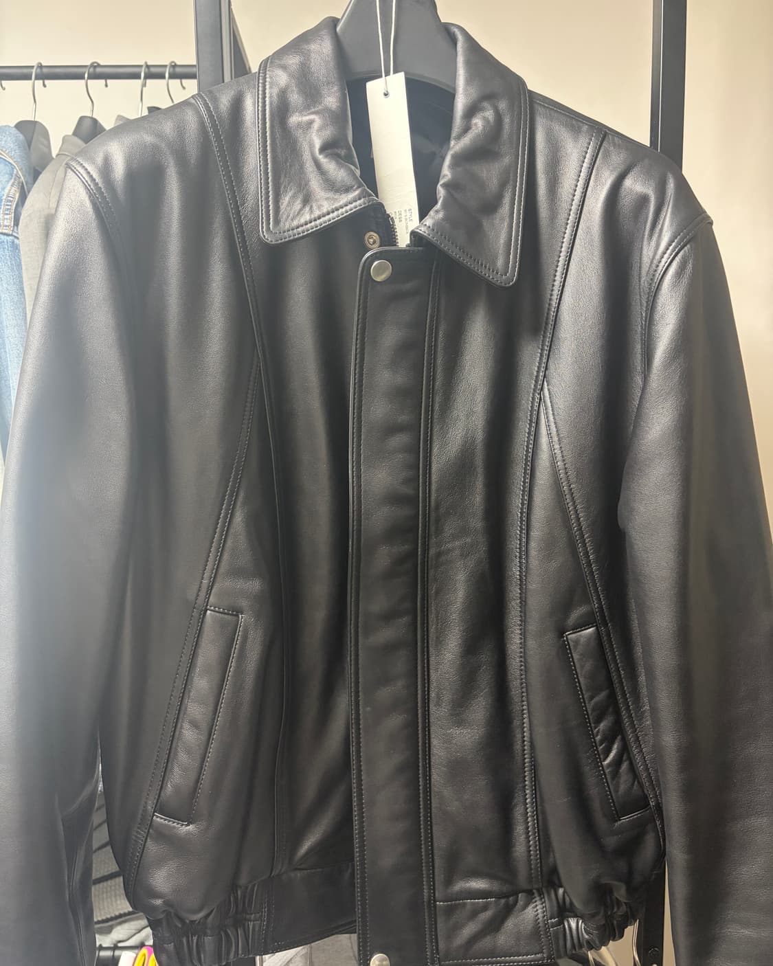 선플라워 90S 레더 봄버 자켓 50 상품이미지1