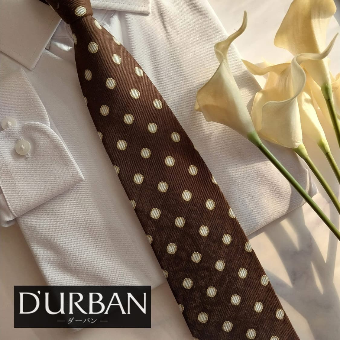 더반(다반) 실크&울 혼방 도트 넥타이 8.3cm A+등급 K1363
 상품이미지1