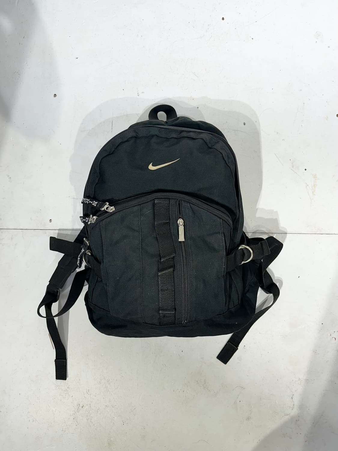 90s 나이키 블랙 미니 백팩 미드스우시 가방 상품이미지4