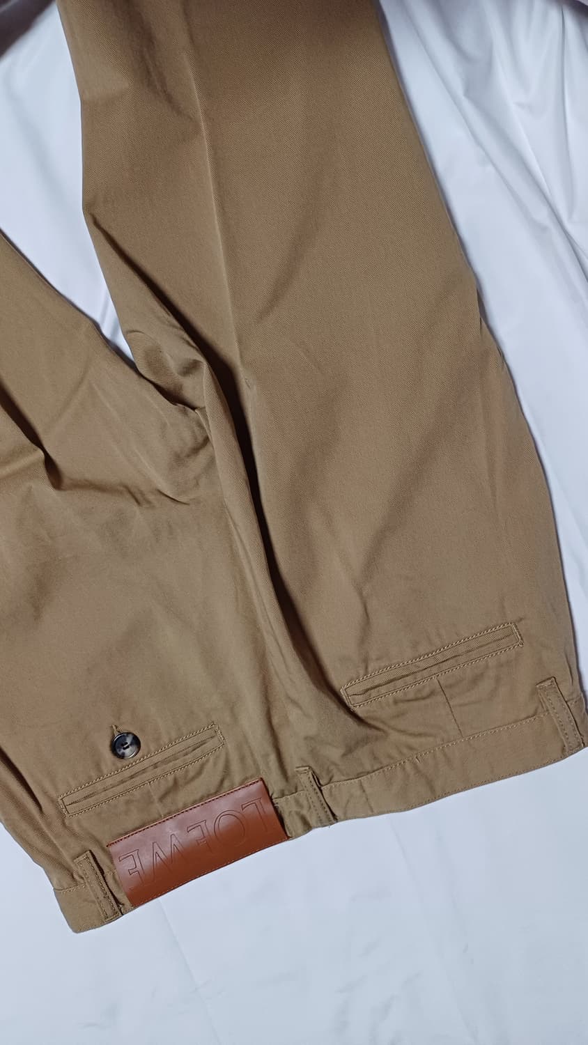 [새제품]52 로에베 피셔맨 치노팬츠 면바지 브라운 코튼 턴업팬츠 상품이미지3