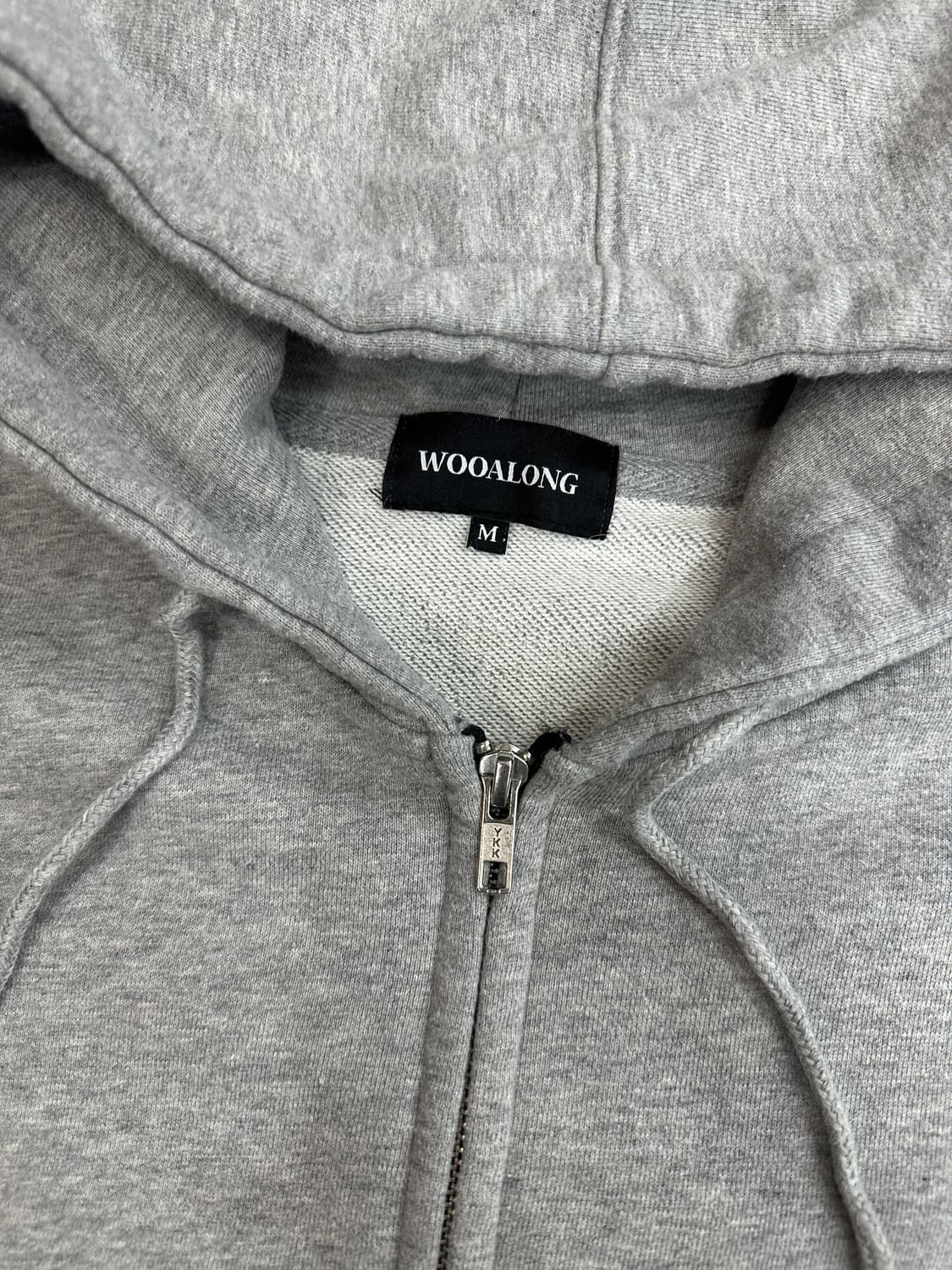 우알롱 후드집업 그레이 상품이미지3