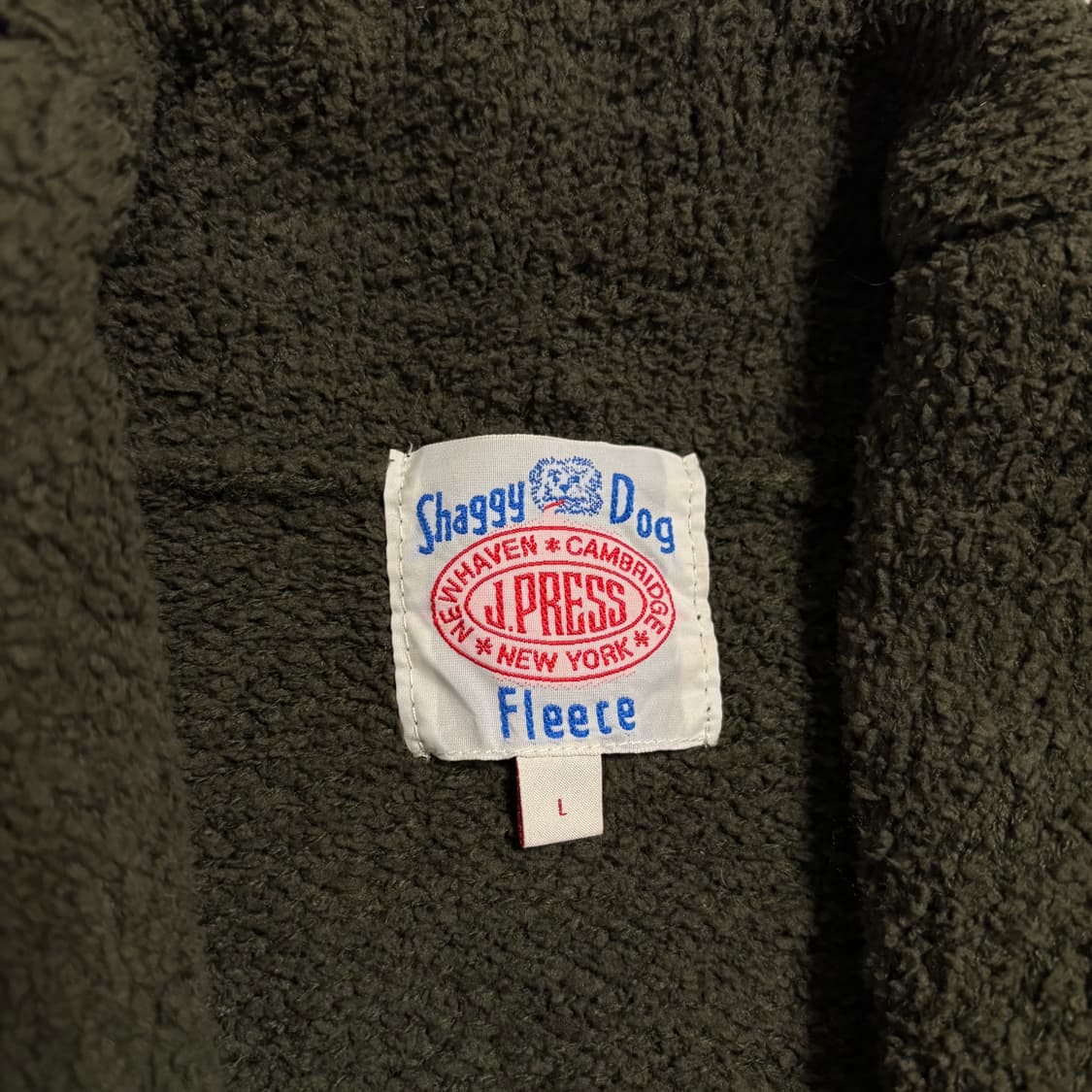 정품 제이프레스 쉐기독 플리스 니트 숄카라 가디건 카키 상품이미지8