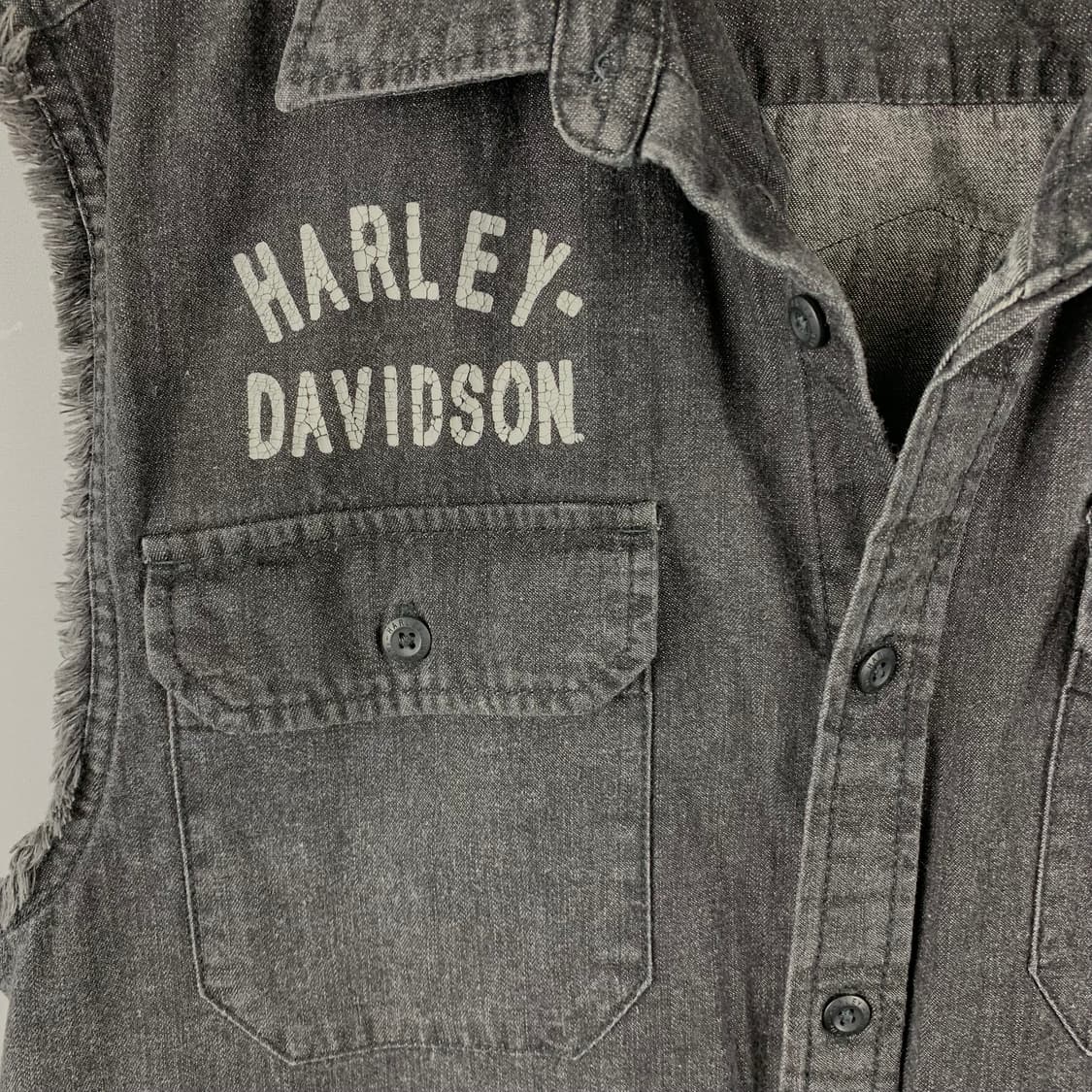 할리데비이슨 빈티지 로고 민소매 셔츠 상품이미지4