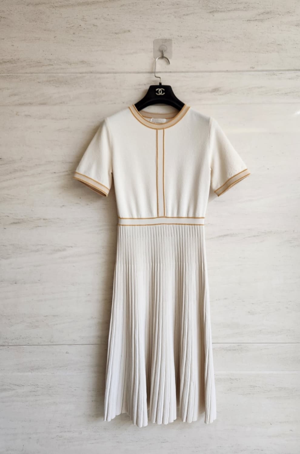 SJSJ 플리츠 블록 니트원피스 44사이즈 상품이미지5