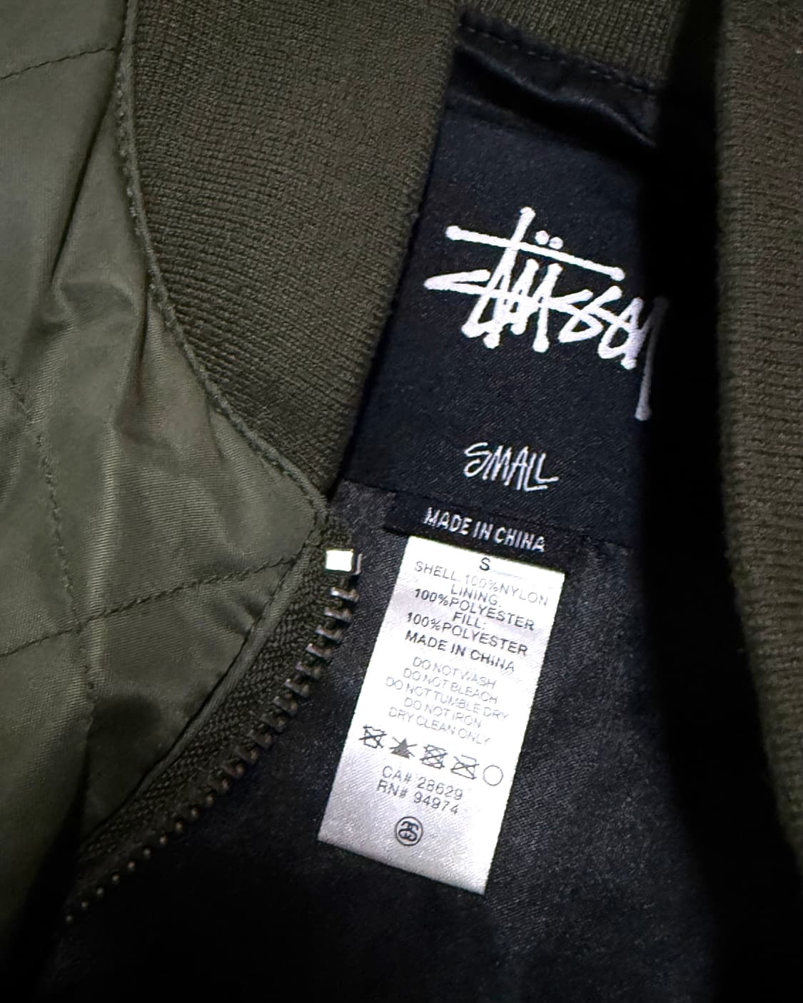 스투시 다이아몬드 퀼팅 MA-1 자켓 S 상품이미지5