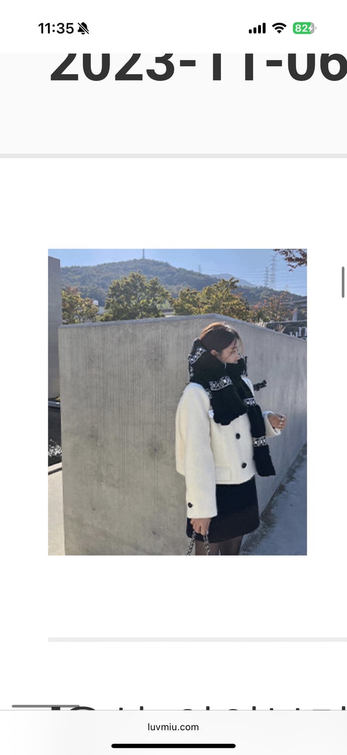 러브미우 끌레 부클 코트 아이보리  상품이미지1