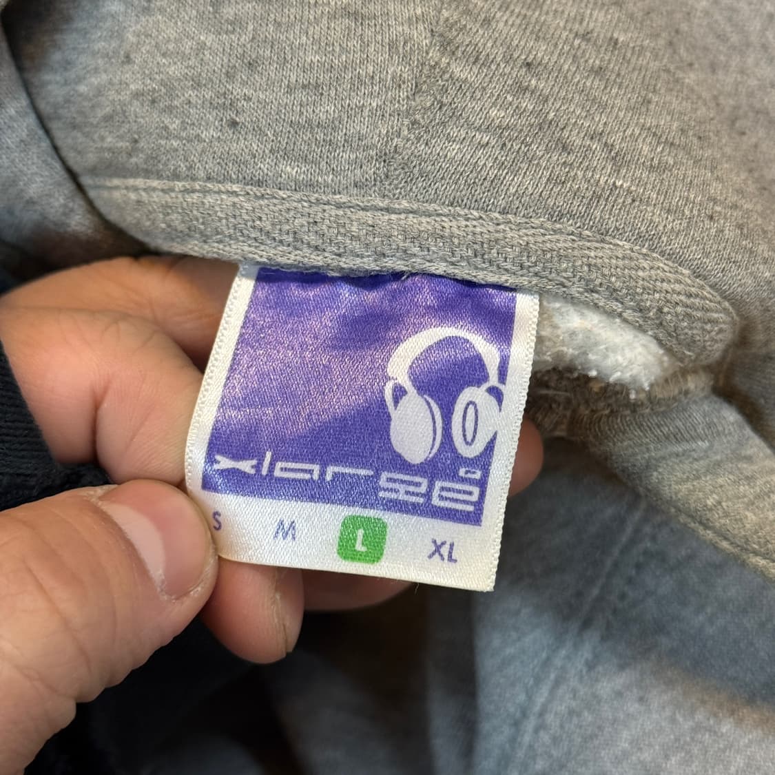 90S 엑스라지 멜란지 후드티 러시아 생산 상품이미지6