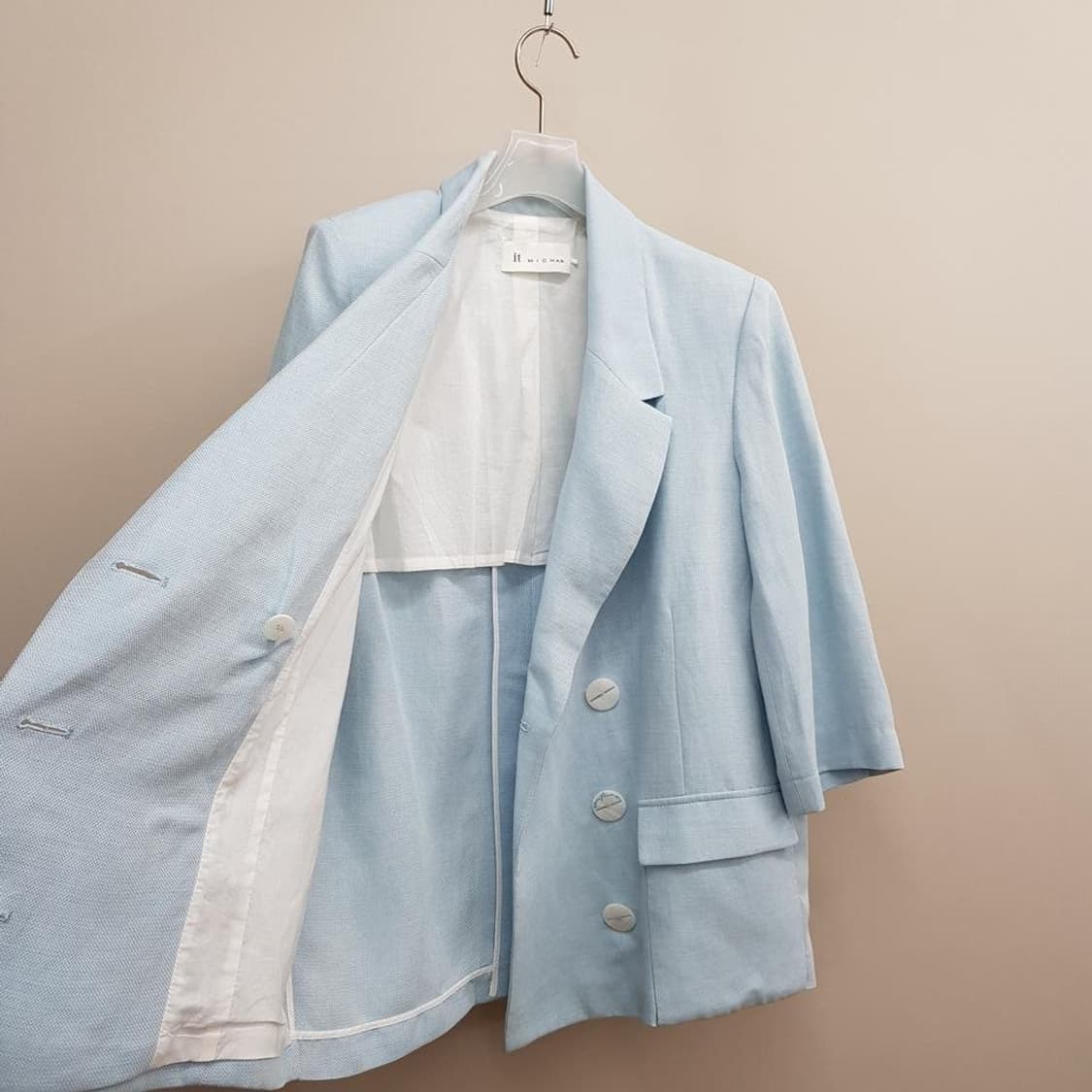 잇미샤 2023 린넨 블렌드 더블 버튼 자켓 S사이즈 상품이미지6