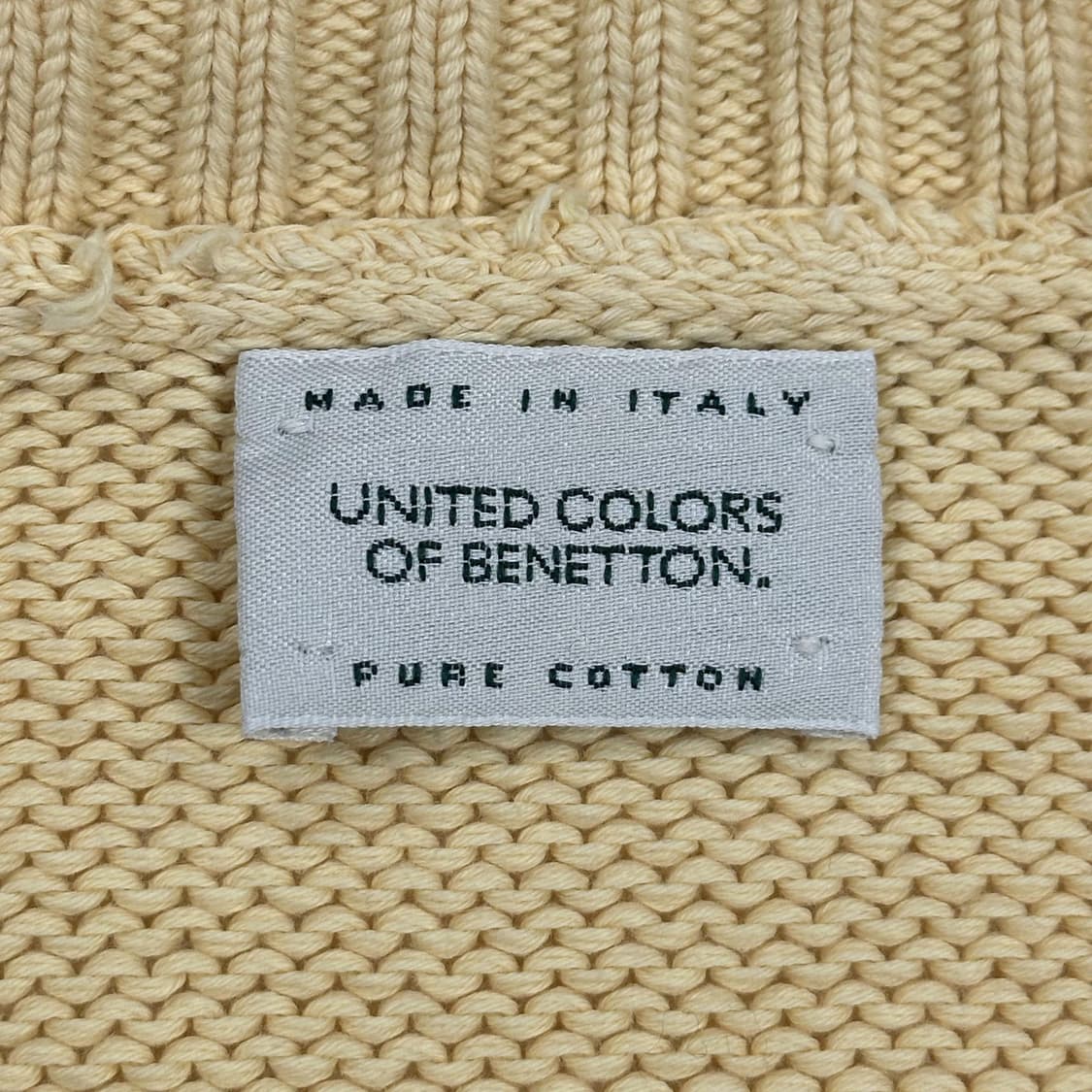 베네통 올드 빈티지 플라워 패턴 니트 가디건 여성L 상품이미지4