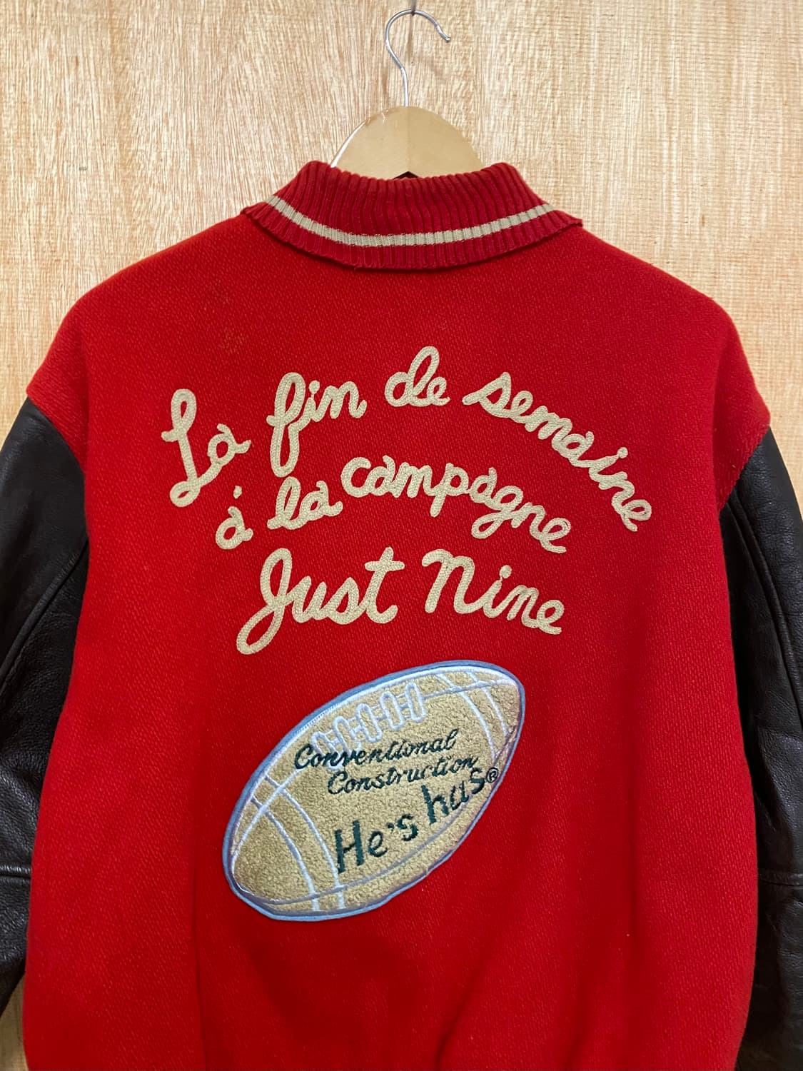 90's VTG leather varsity jacket 90년대 바시티 상품이미지4