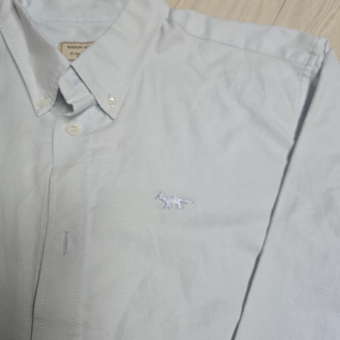 메종키츠네 폭스 헤드 자수 옥스퍼드 셔츠 상품이미지3