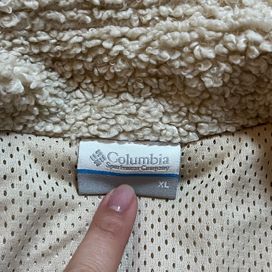 [정품] 콜롬비아 베이지 뽀글이 후리스 [ XL ] 상품이미지5