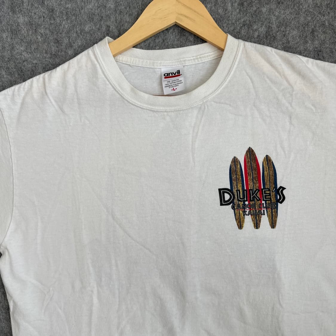 빈티지 Duke’s Waikiki Canoe Club 엔빌 티셔츠 L 사 상품이미지2