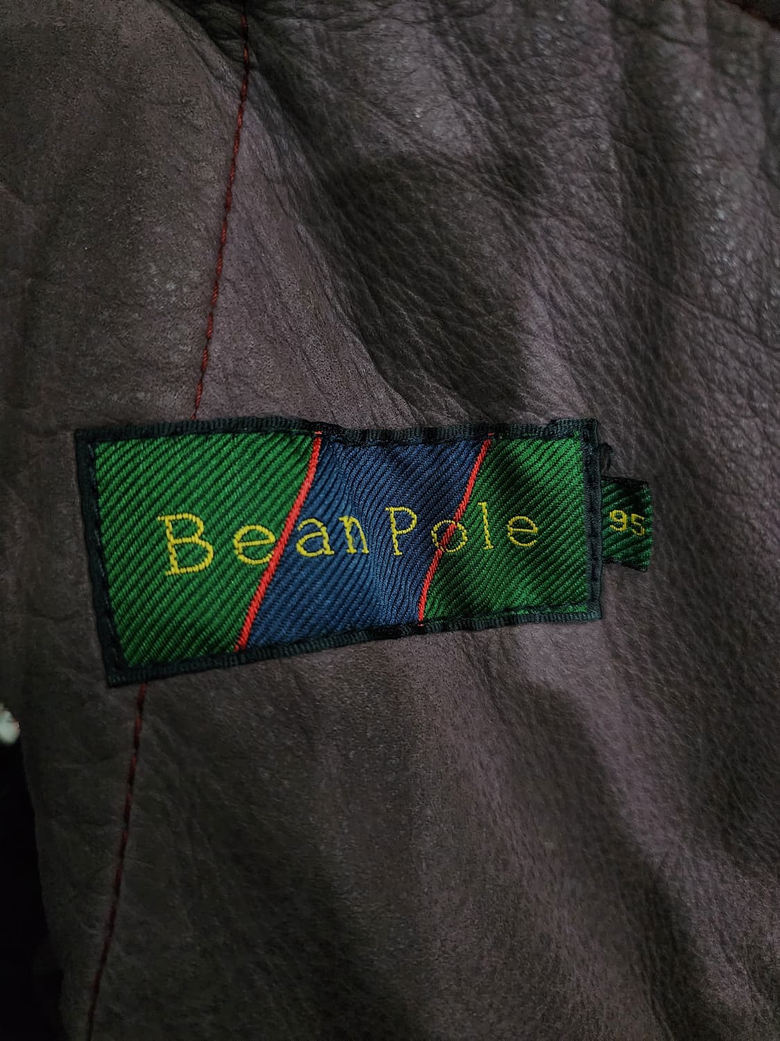 빈티지 빈폴 컬러블록 양가죽 양털 스웨이드 무스탕 95 상품이미지8