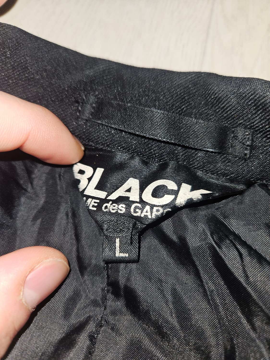 꼼데가르송 블랙 축융 자켓 상품이미지7