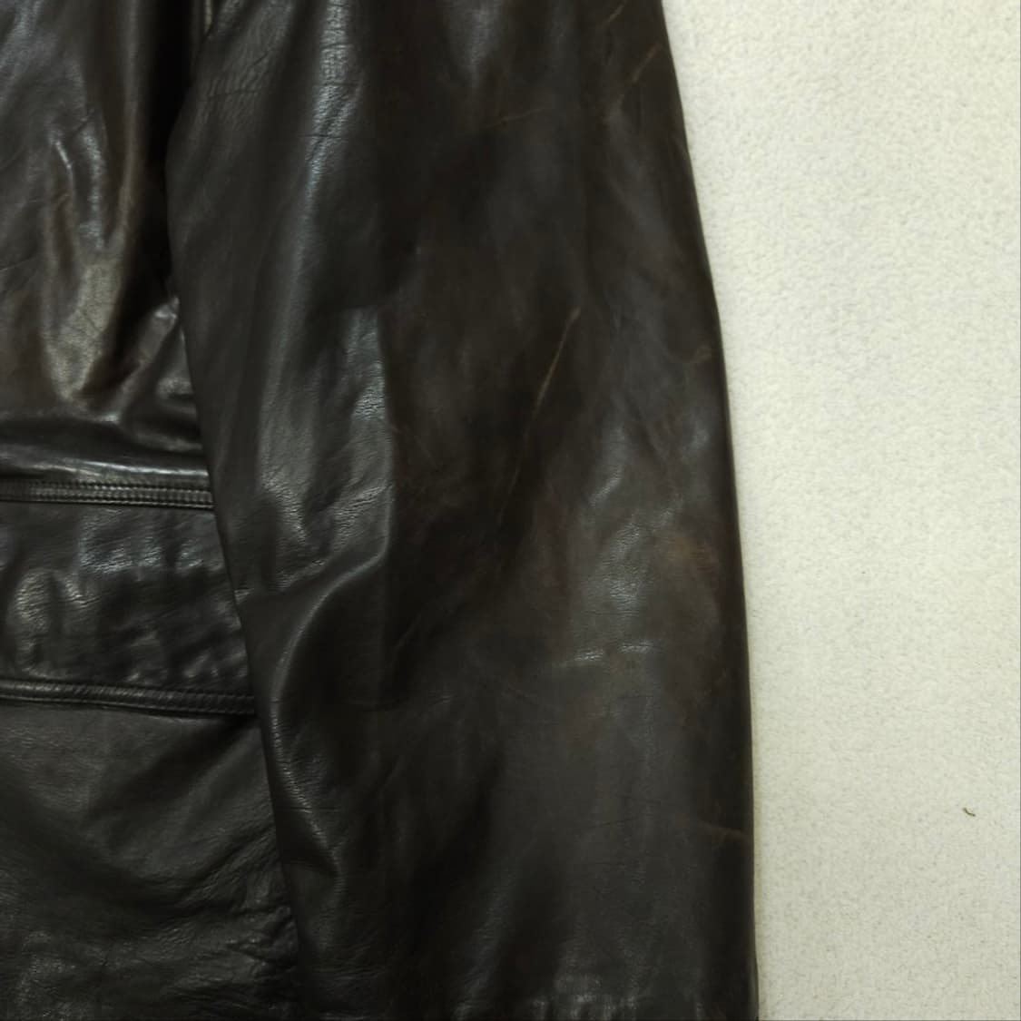 90s 입생로랑 송아지 가죽 자켓 100 상품이미지8