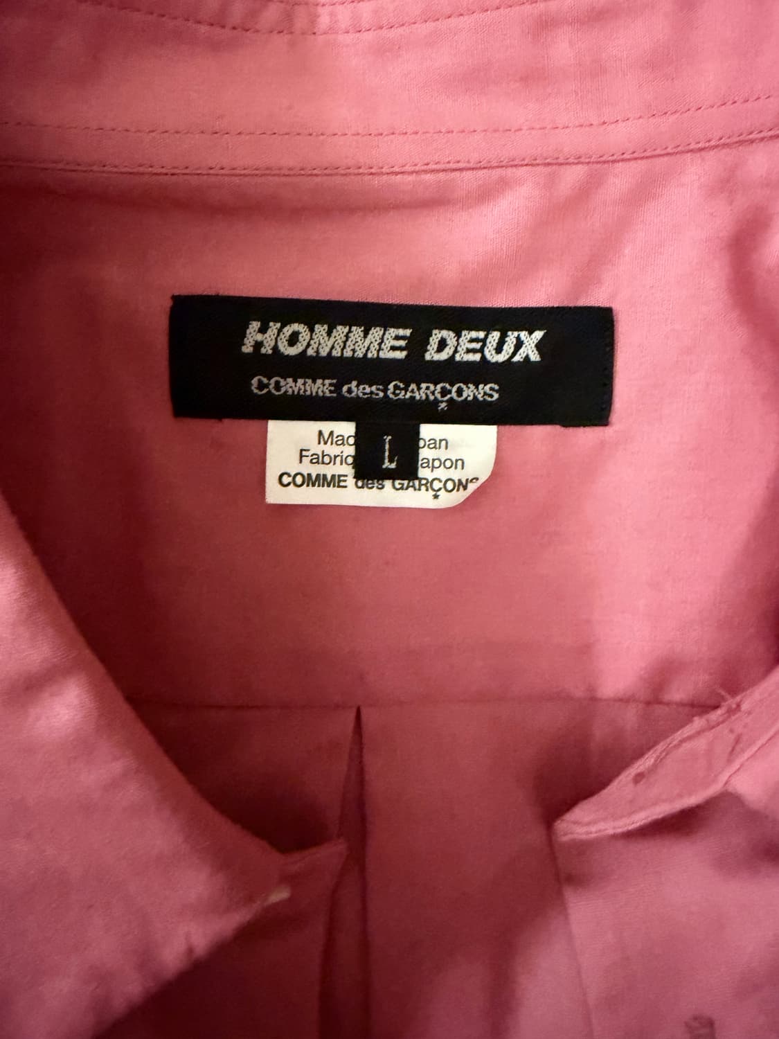 꼼데 옴므 핑크 셔츠 L 상품이미지2