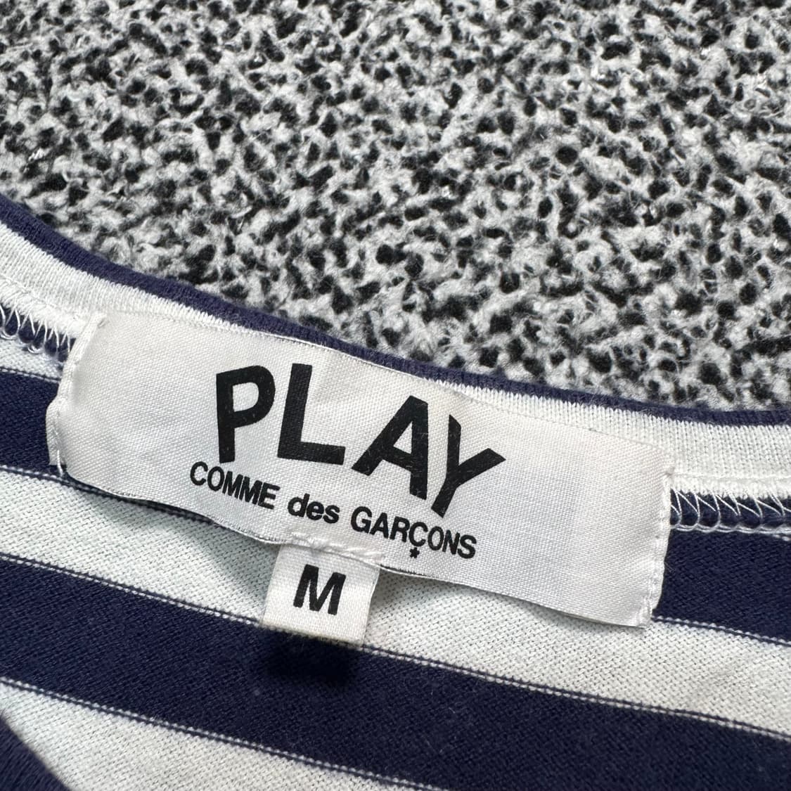 Name : 꼼데가르송 스트라이프 시그니처로고 롱슬리브 :)  상품이미지4