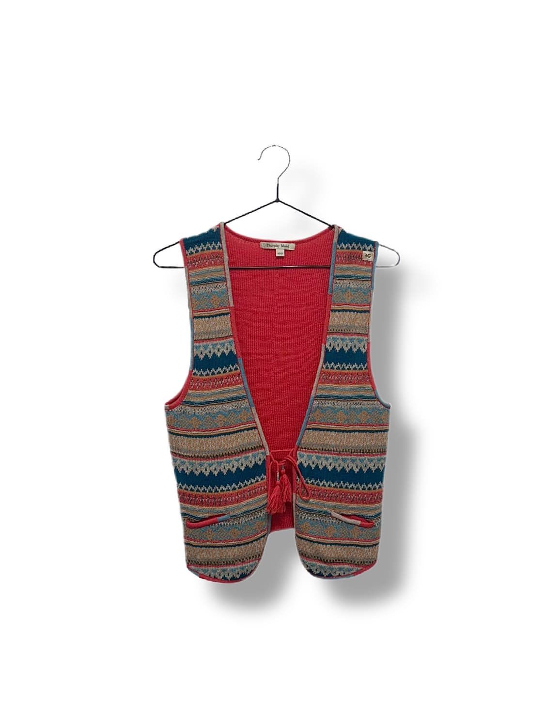 써스데이 아일랜드 에스닉 니트 베스트 상품이미지2