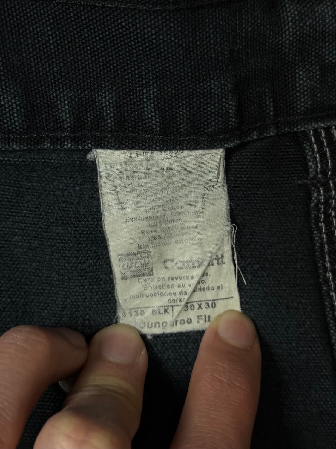 00‘s OG USA Made 칼하트 더블니 블랙 칼하트 B01 썩블니 상품이미지9