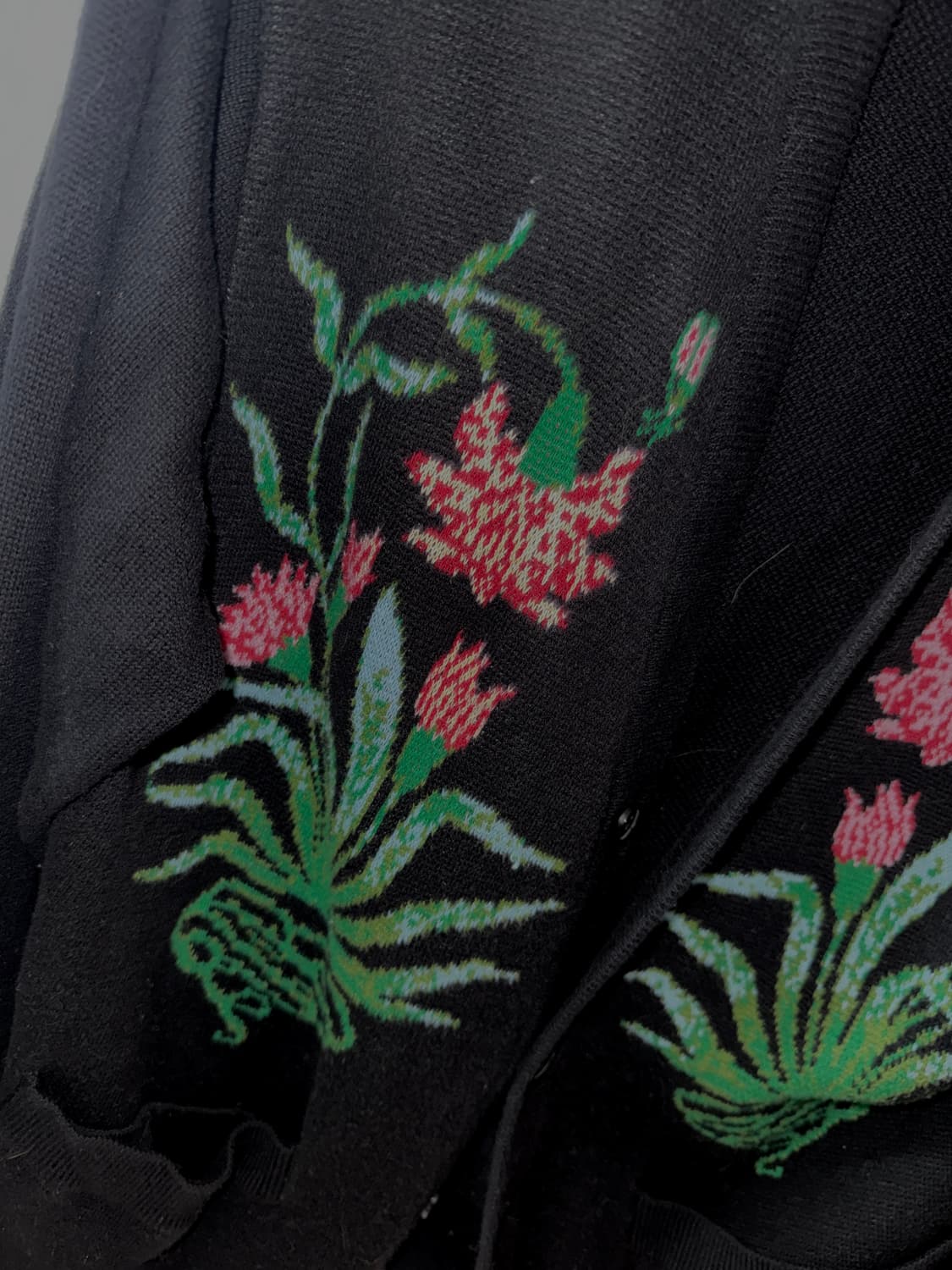 오베이 플라워 니트 가디건 M 상품이미지2