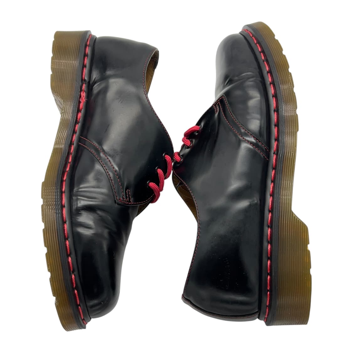 270 닥터마틴 1461 스무스 블랙 레드 스티치 (UK8) 상품이미지3