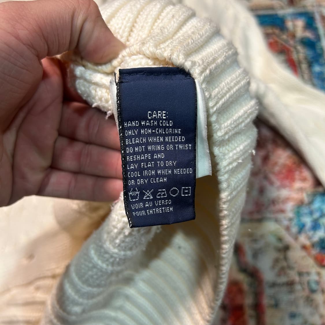 [M] 90s 폴로 랄프로렌 숄카라 케이블 니트 가디건 상품이미지8