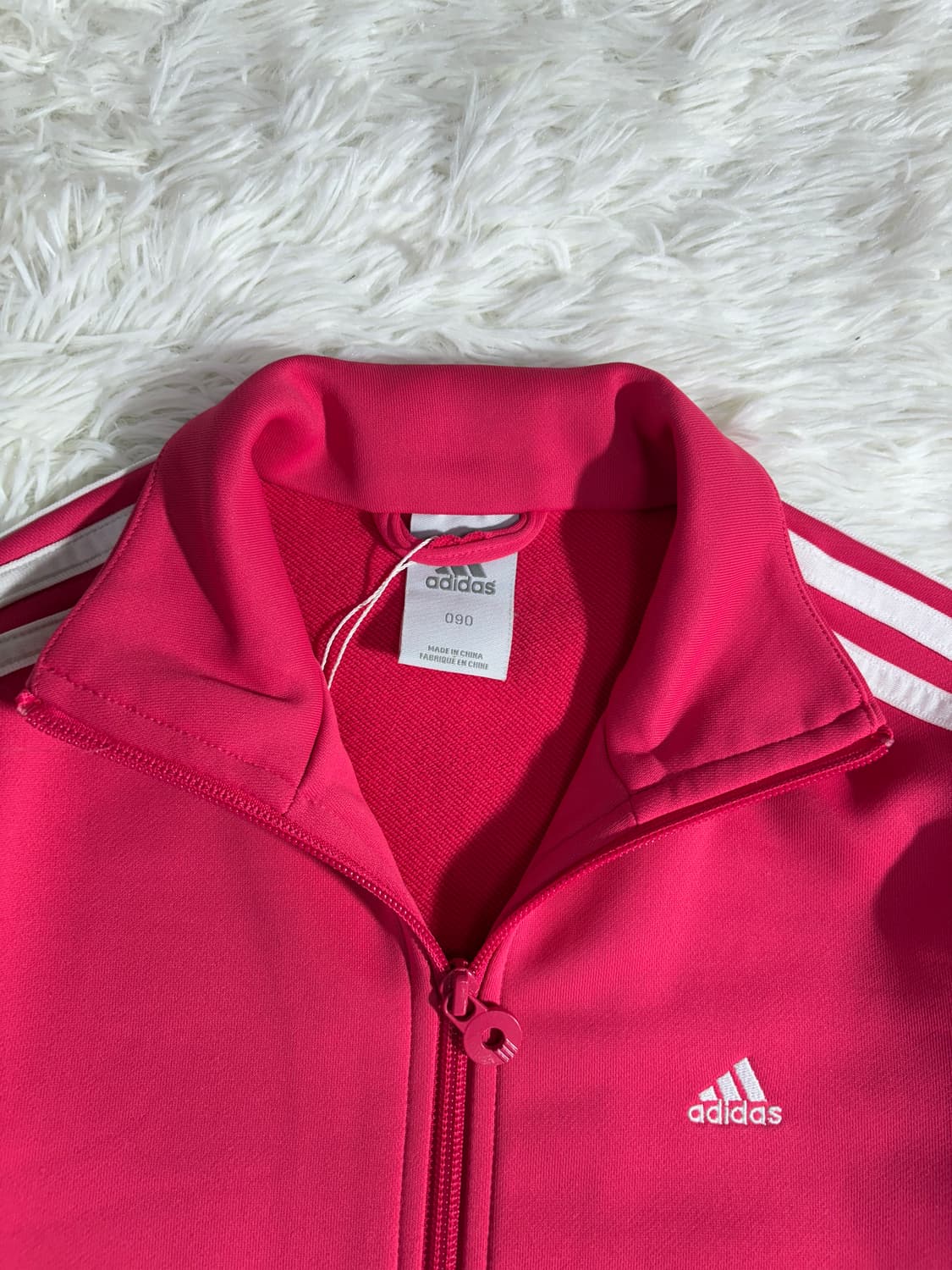 아디다스 딱붙핏 삼선 핑크 트랙탑  상품이미지4