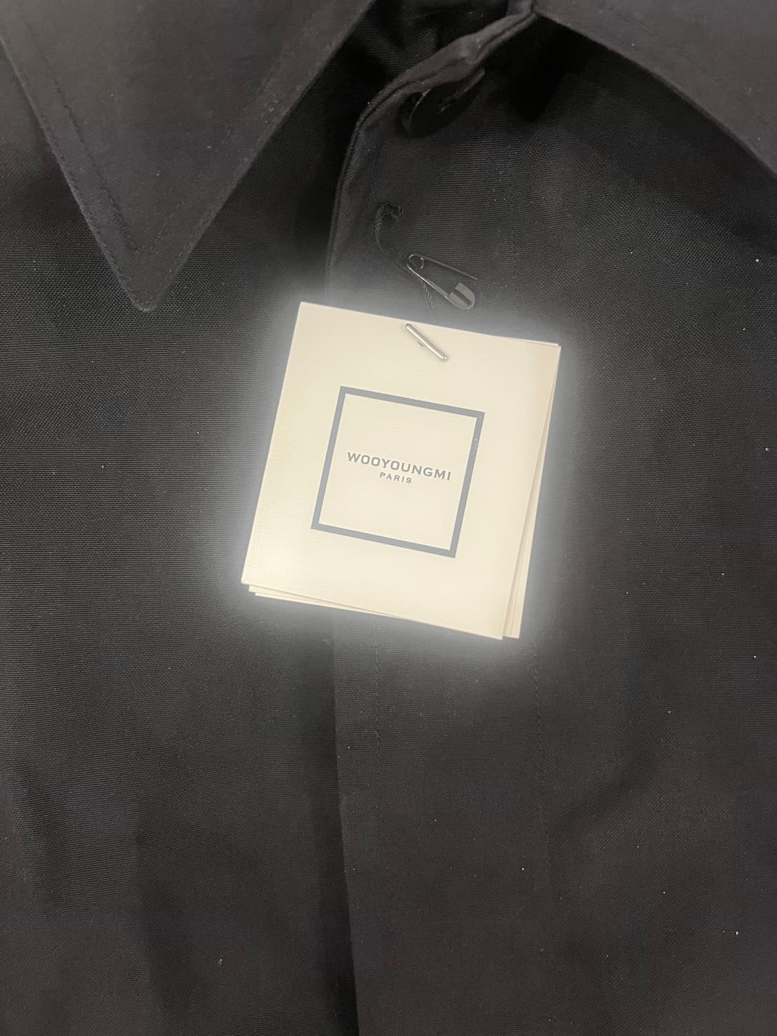 우영미 패디드  하프코트 블랙48 상품이미지3