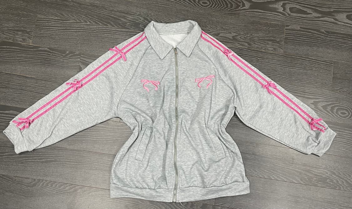 회핑 리본 트레이닝 집업 갸루 키치 로걀 상품이미지1