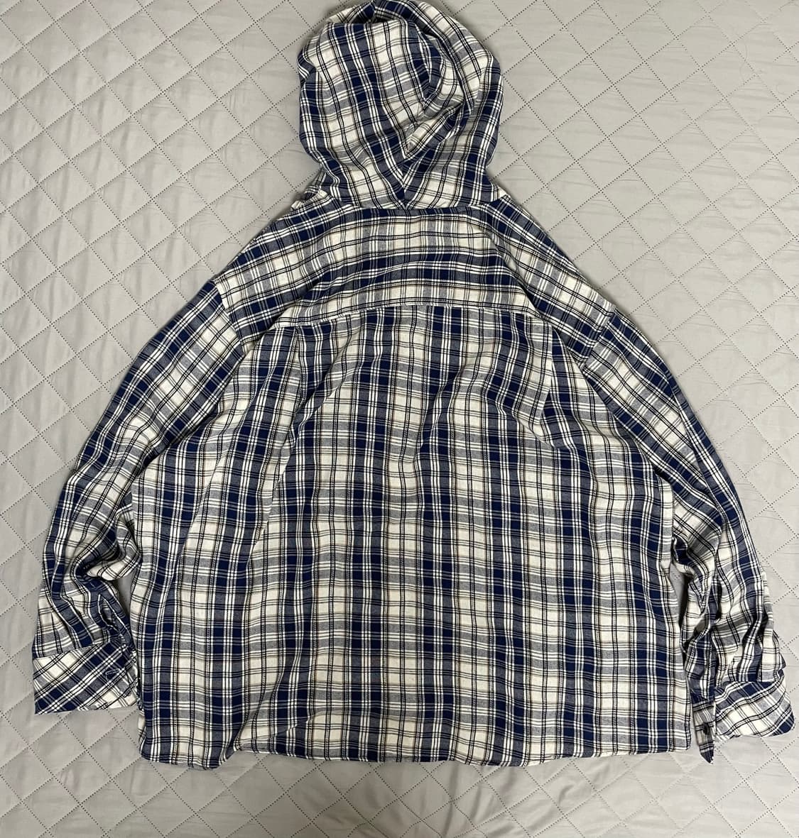 빈티지 체크 후드 셔츠 상품이미지5