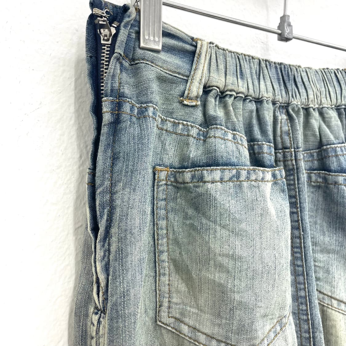 corset vintage wash denim skirt 상품이미지4