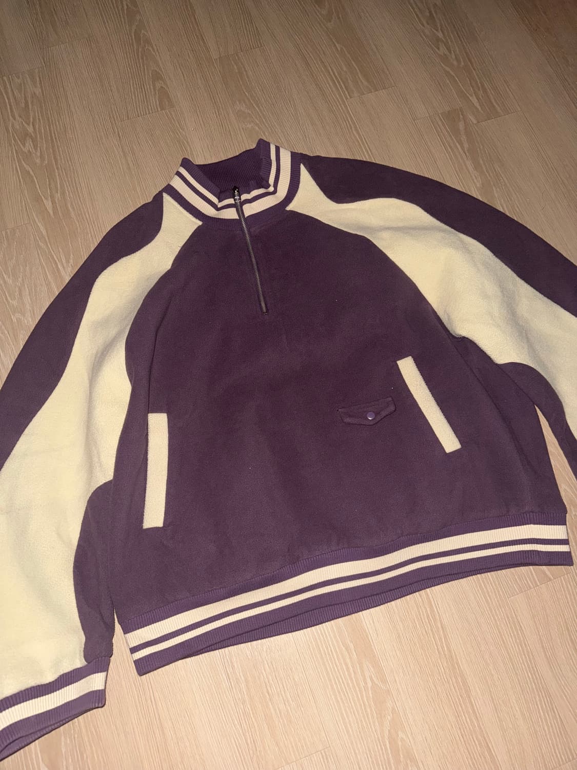 우마미즘 풀오버 플리스 퍼플 L 상품이미지2